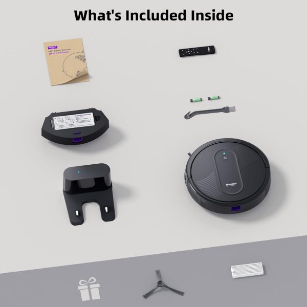 MONSGA Robot Vacuum Cleaner, 3000Pa Powerful Suction Robotic Vacuum, 3.2" Super-Slim, 140Min Runtime, Vacuum Robot for Hard Floor/Low Pile Carpet/Pet Hair, Remote/App/Voice Control, Schedule Clean - Image 9